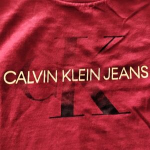 Calvin Klein Jeans Men's Red Logo Tee